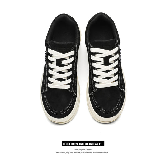 Men's White Retro Versatile Sports Big Head Sneakers