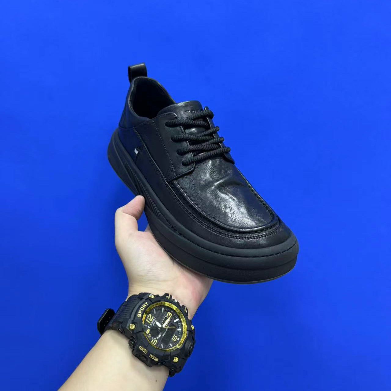Men's Pure Business Trends Lace Up Comfortable Leather Shoes
