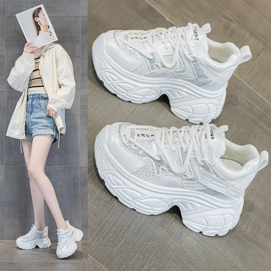 Women's Height Increasing Insole Thick-soled Daddy Fashion Casual Shoes