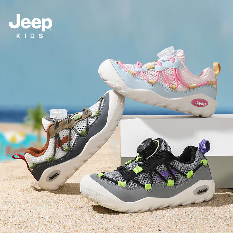 Children's Jeep Boy Breathable Summer Soft Bottom Kid's Sneakers