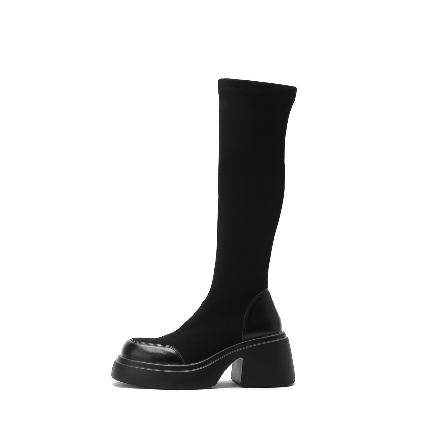 Women's Knee Big Tube Circumference Long Thick Bottom High Leg Boots