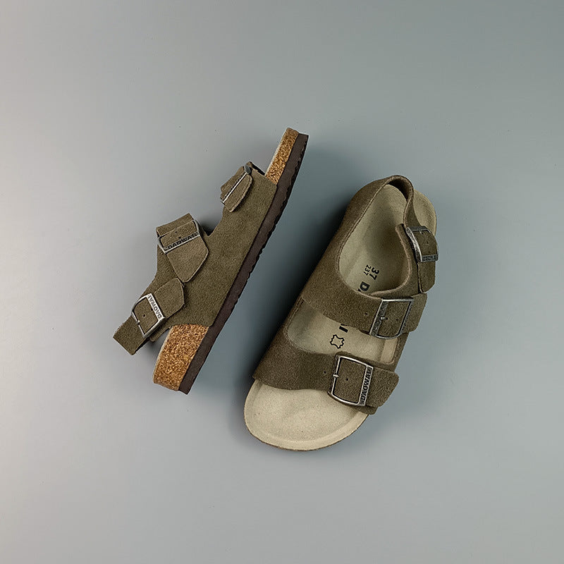 Women's & Men's Outside The Island Double Buckle Suede Sandals