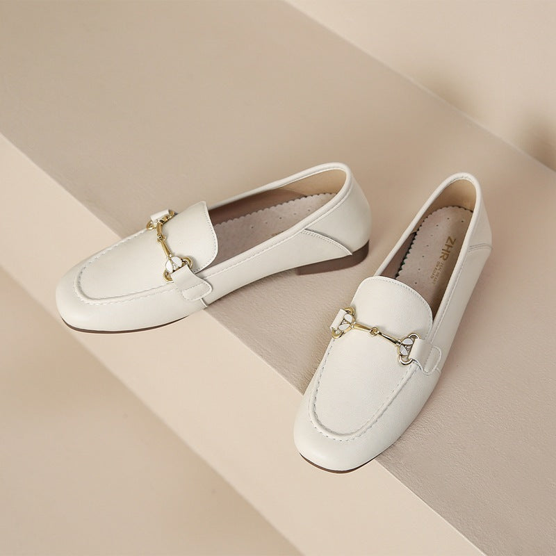Women's Button Pumps Commuter Two-way Wear One Casual Shoes