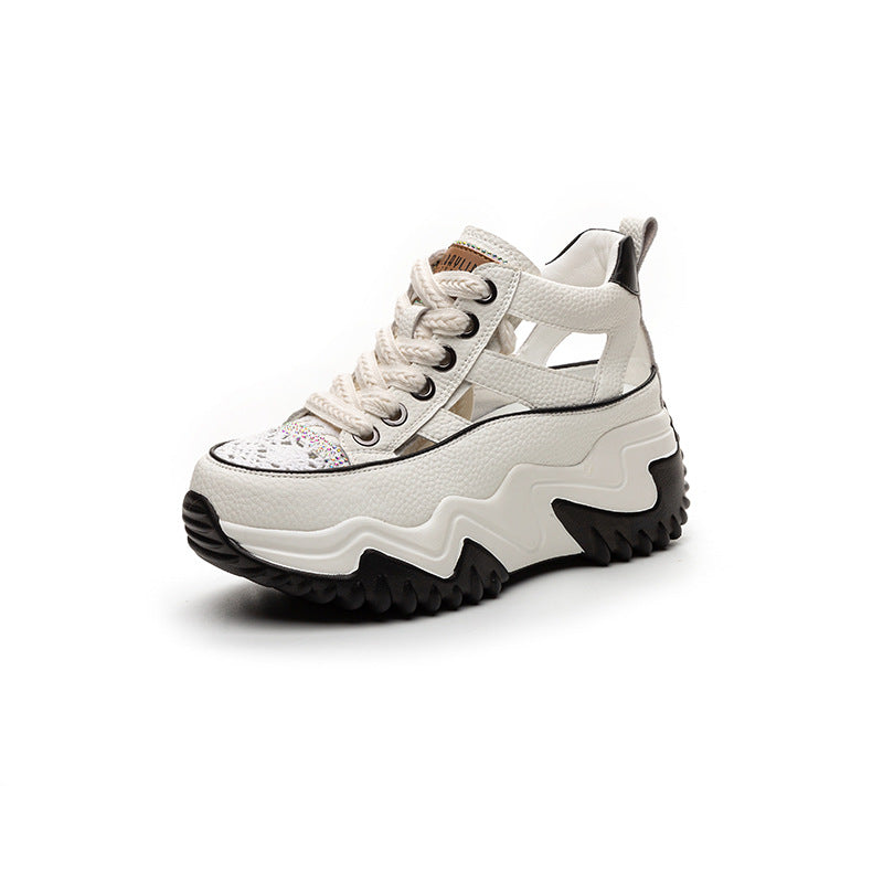 Women's Small Dad Retro Lightweight Height Increasing Casual Shoes
