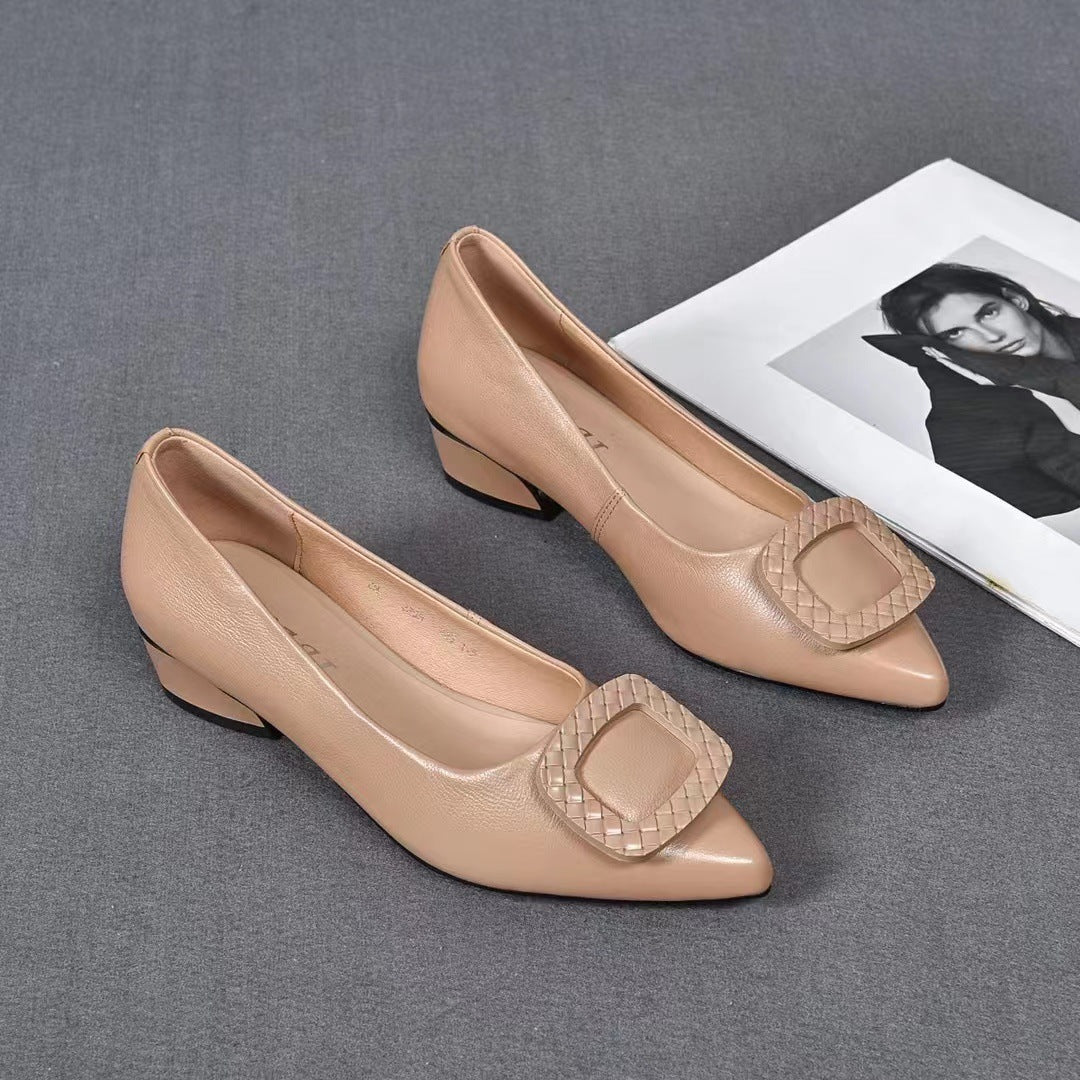 Women's & Men's Genuine Pumps Low-cut Stilettos Versatile Mom Spring Men's Shoes
