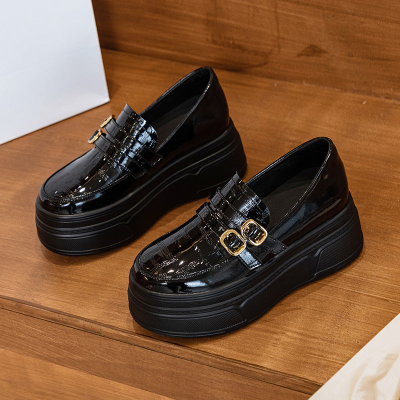 Women's Platform Spring Round Head Leisure Pumps Loafers