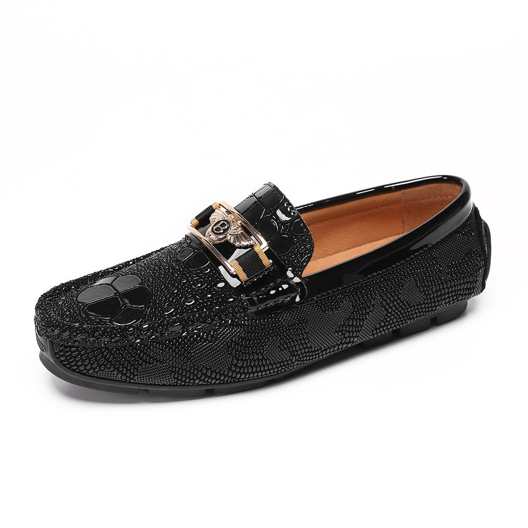 Men's Waterproof Head One Pedal Rubber Platform Loafers