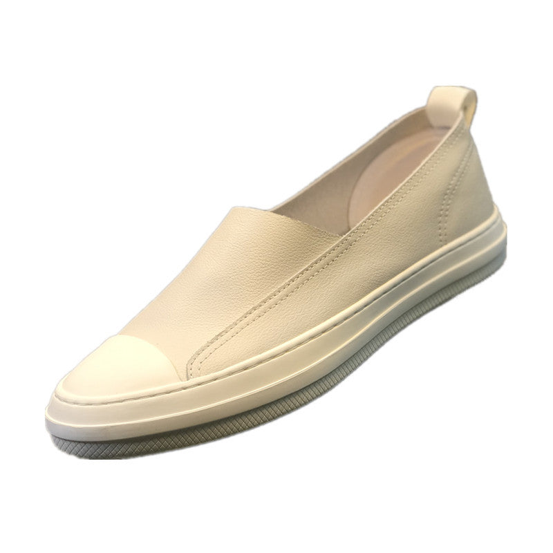 Men's Slip-on White Summer Breathable No Lining Sneakers