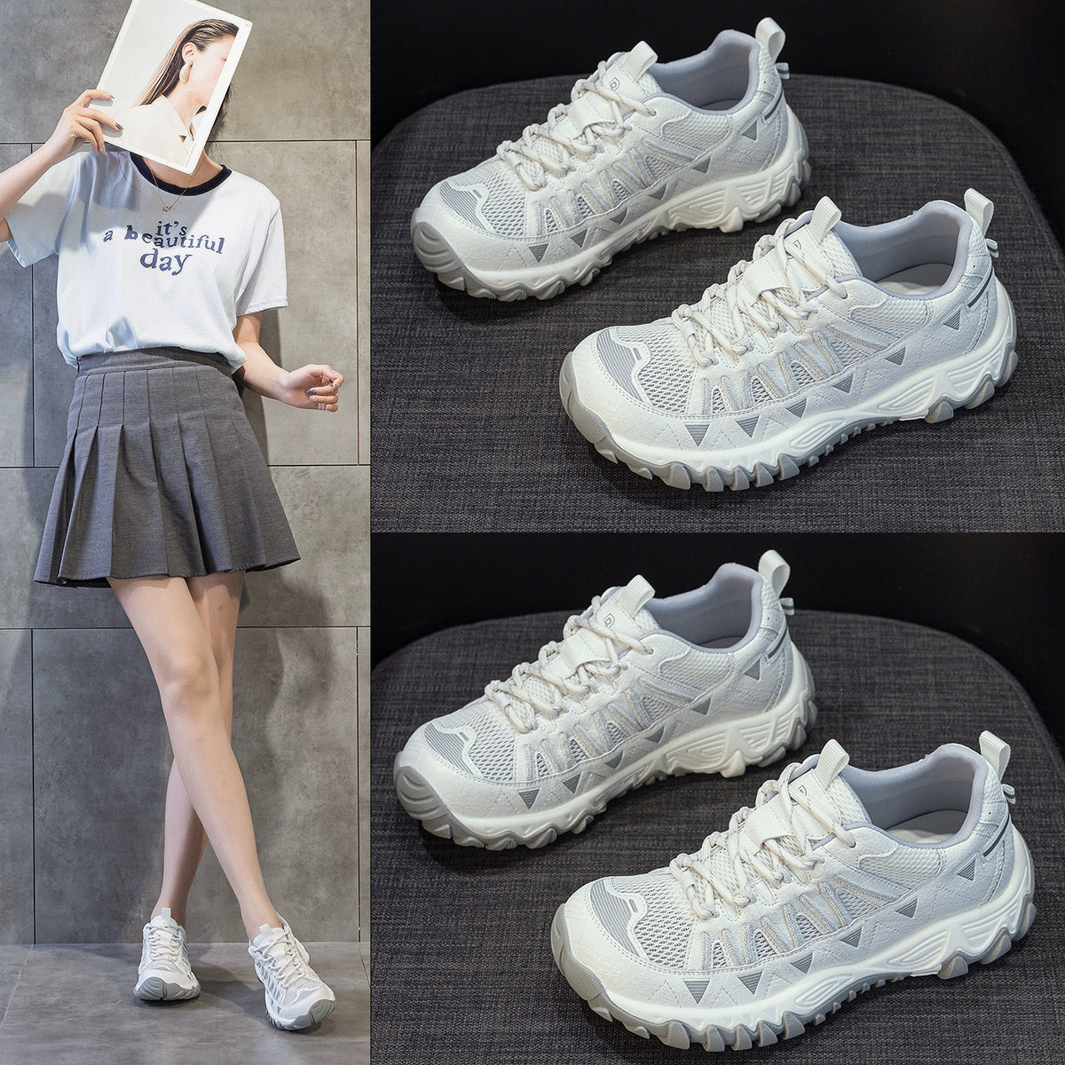 Women's Super Soft Breathable Thin Mesh Dad Women's Casual Shoes