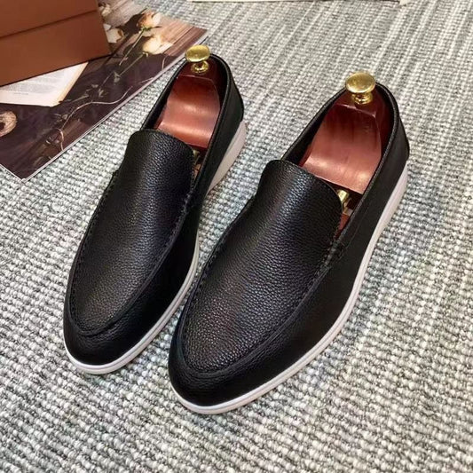 Home Summer Solid Color Low-cut Genuine Viscose Round Casual Shoes