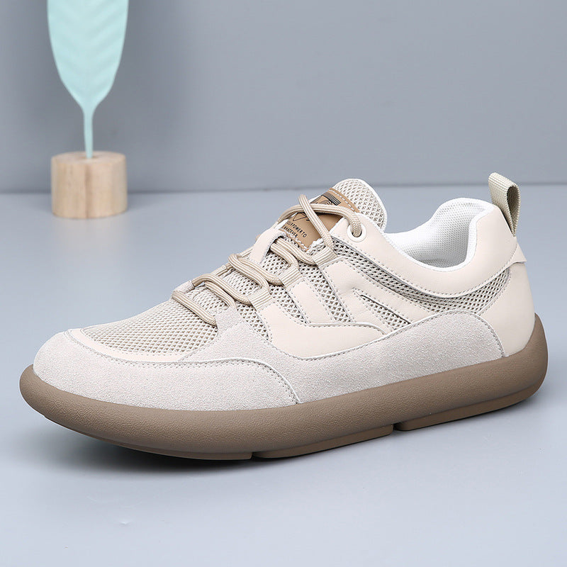Men's Mesh German Training Summer Wide Toe White Trendy Breathable Casual Shoes