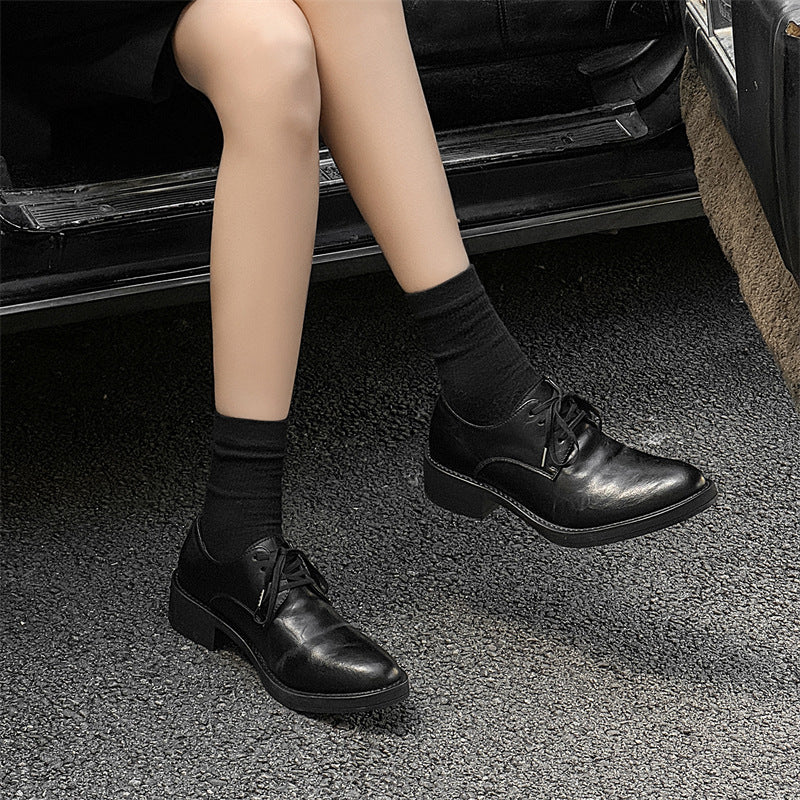 Men's High-grade Platform Business Formal Hidden Elevator Leather Shoes