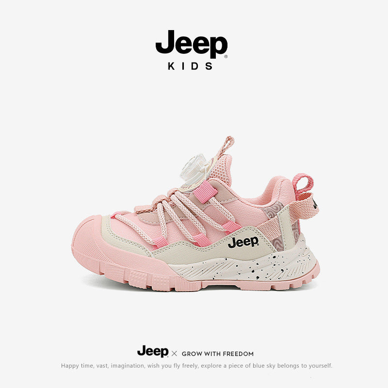 Children's Autumn Hiking Outdoor Waterproof Button Kid's Sneakers