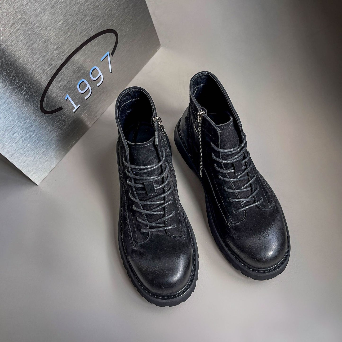 Men's Height Increasing Outdoor Clothes Genuine Martin Boots