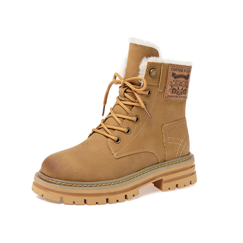Women's Martin Height Increasing Insole Warm Trendy Snow Boots