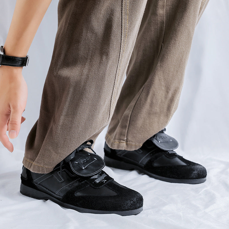 Men's Retro German Training Flat High-grade Feeling Leather Shoes