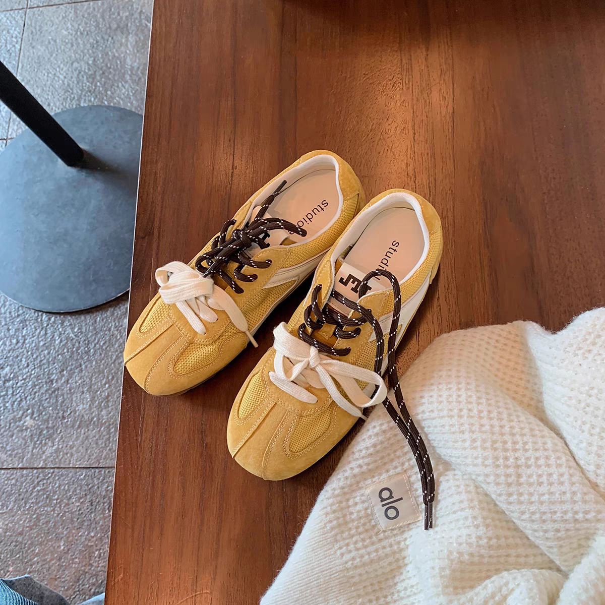 Women's Mom Height Increasing Insole Vintage Mandarin Casual Shoes