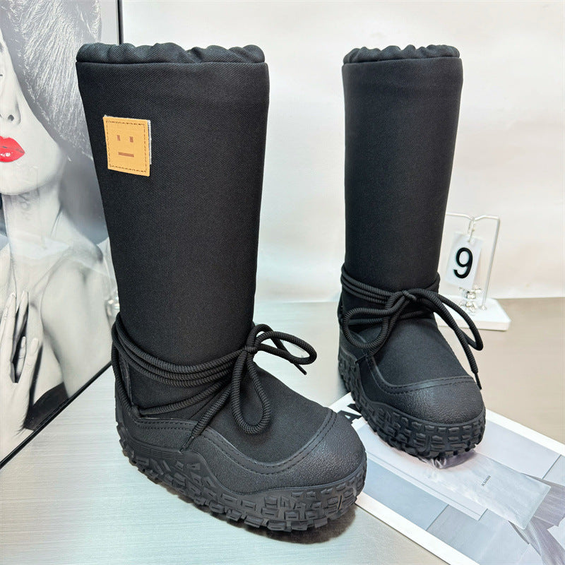 Fleece-lined Extra Thick High Top Waterproof Trendy Snow Boots