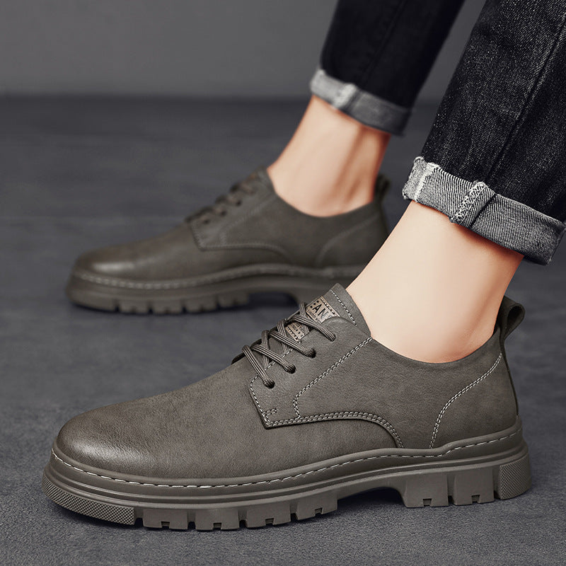 Men's British Style Tide Versatile Retro Men's Casual Leather Shoes