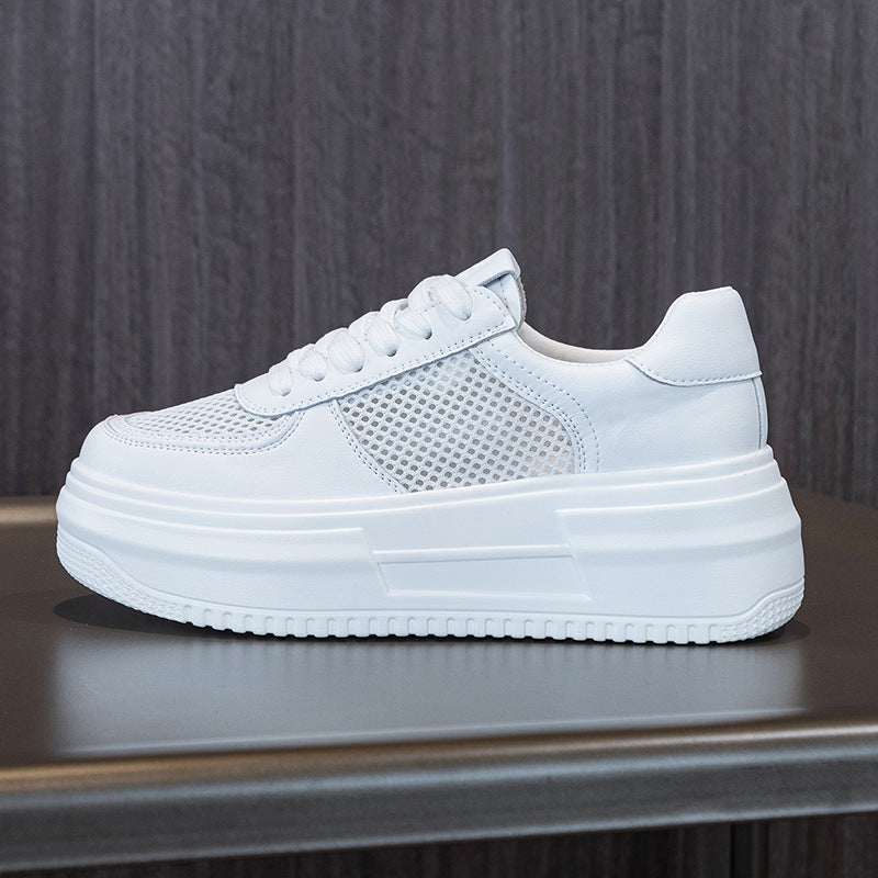 Women's Platform White Summer Sports Hight Increasing Casual Shoes