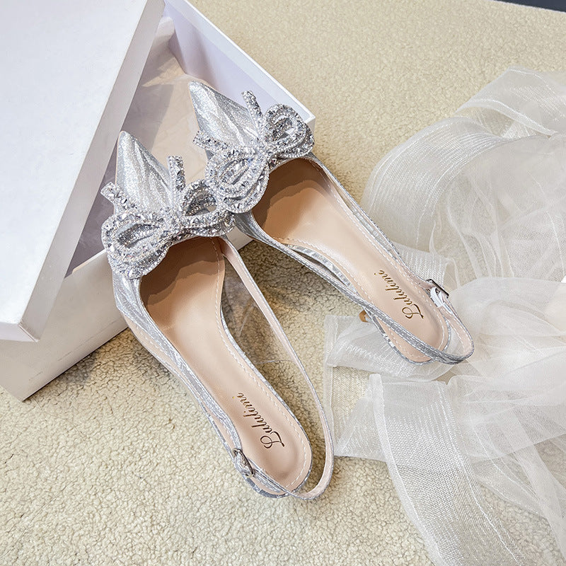 Women's Stiletto Wedding Versatile Fashion Closed Toe Heels