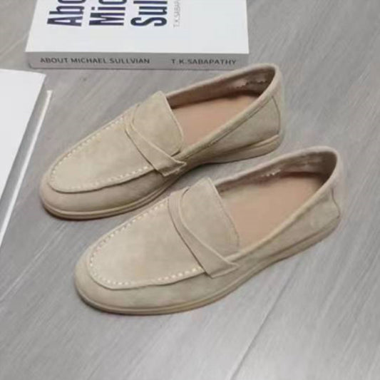 Women's England Style Plus Size Comfort Slip-on Loafers