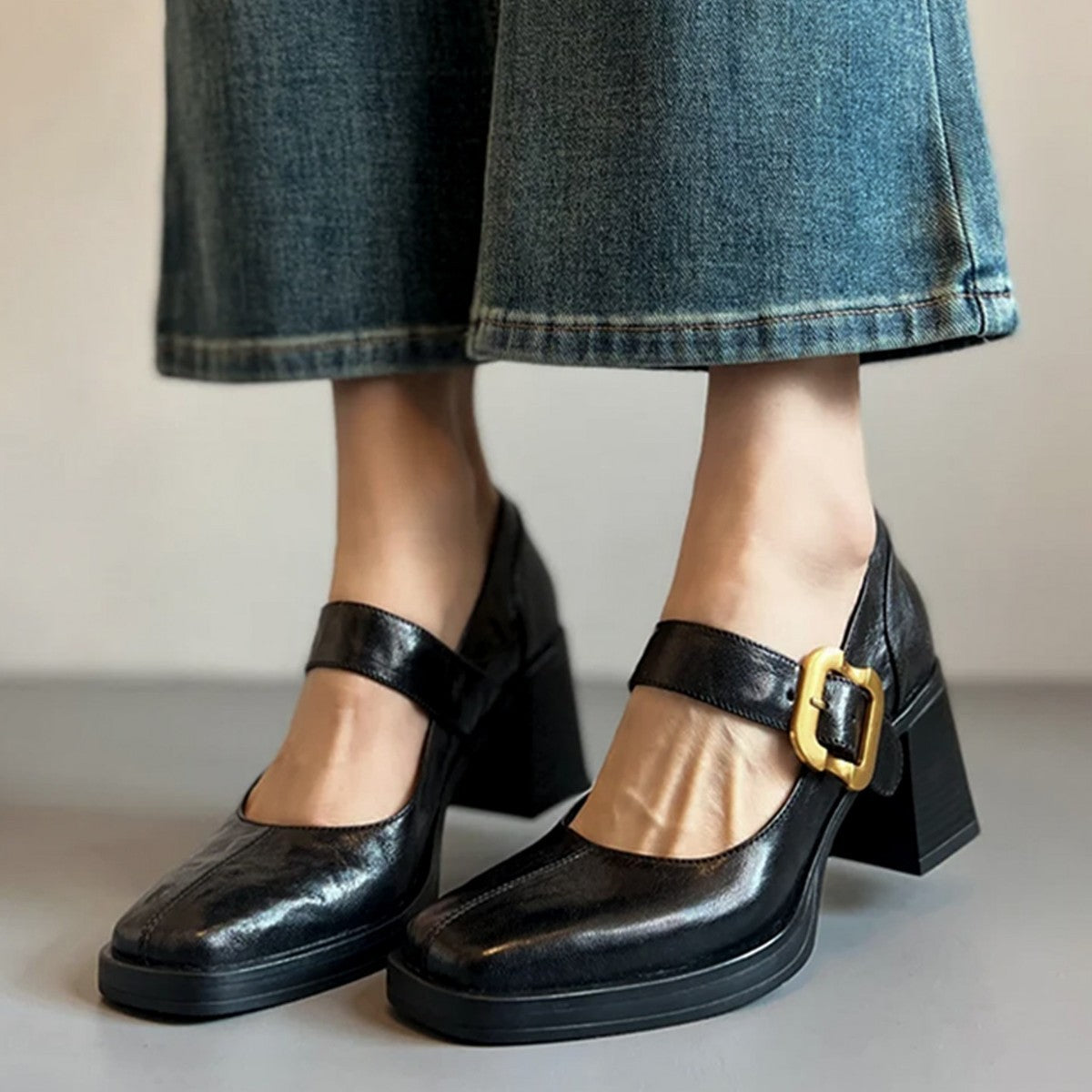 Women's Beautiful Pumps Spring High Low-cut Square Toe Not Tired Feet Women's Fashion Shoes