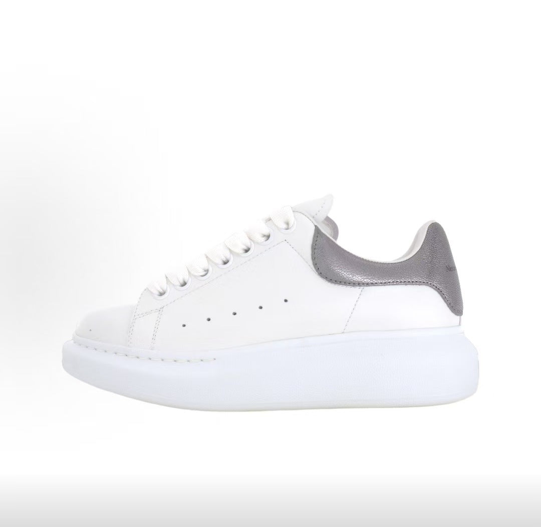 Women's & Men's White Classic Fashion Couple Hidden Platform Men's Board Shoes