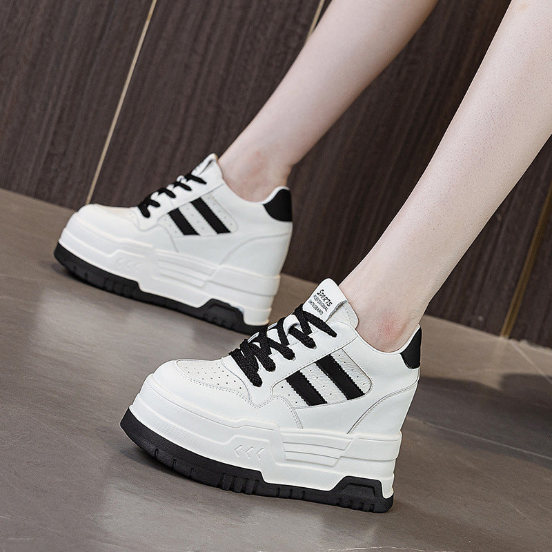 Women's Height Increasing Stylish Simple Versatile Color Casual Shoes