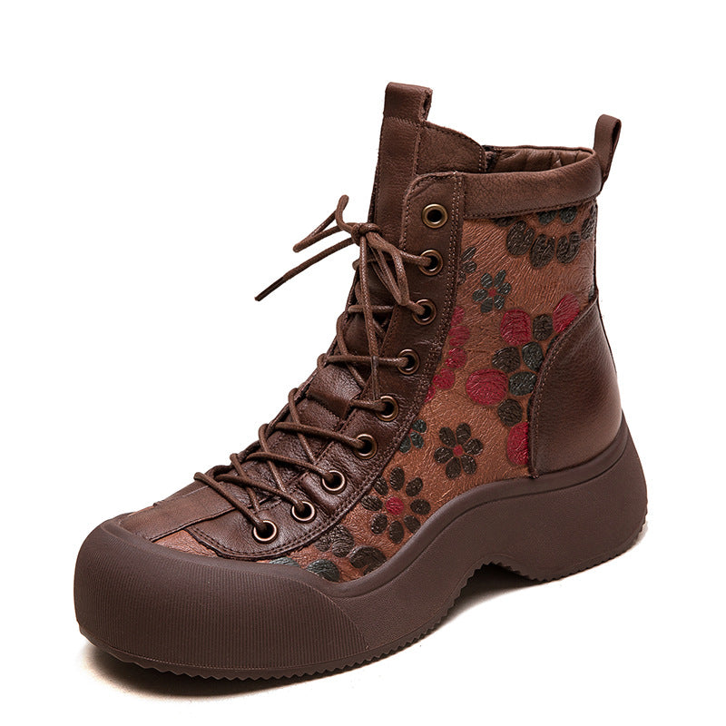 Warm Retro Ethnic Style Booties Versatile Women's Shoes