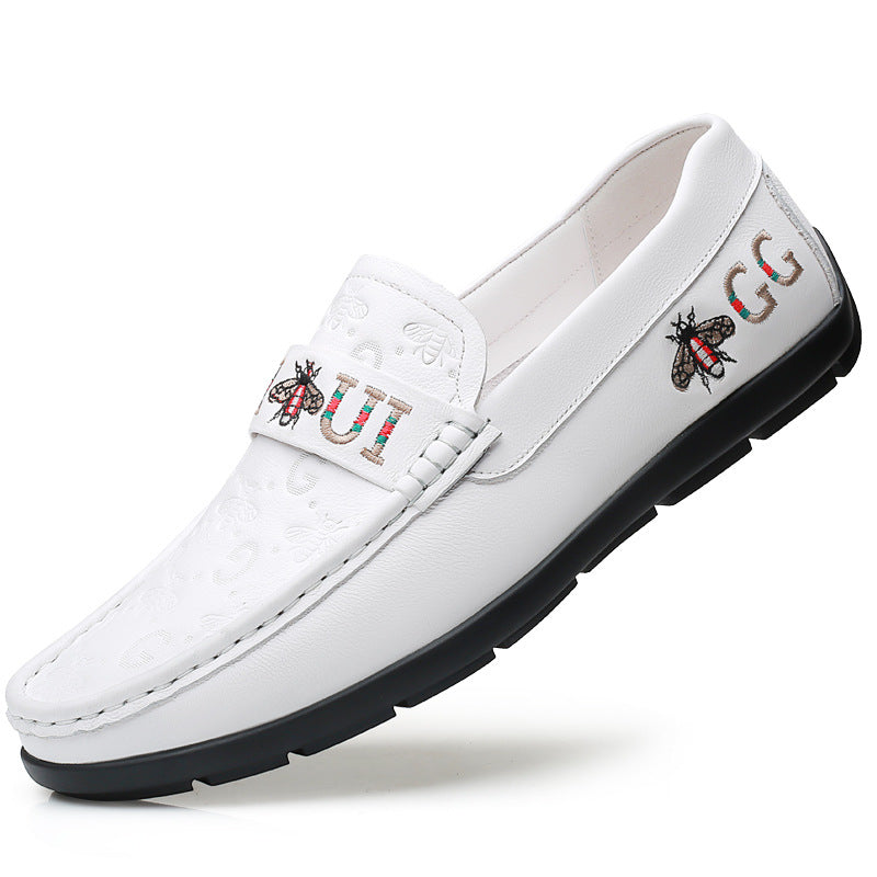 Men's First Layer Cowhide Slip-on Breathable Loafers