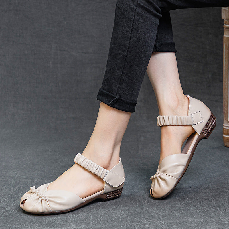 Women's Layer Cowhide Soft Bottom Surface Handmade Sandals