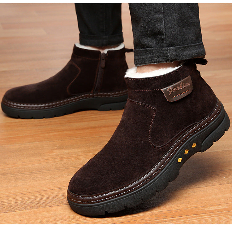 Size Cotton Thick Bottom Warm Fur Snow Boots