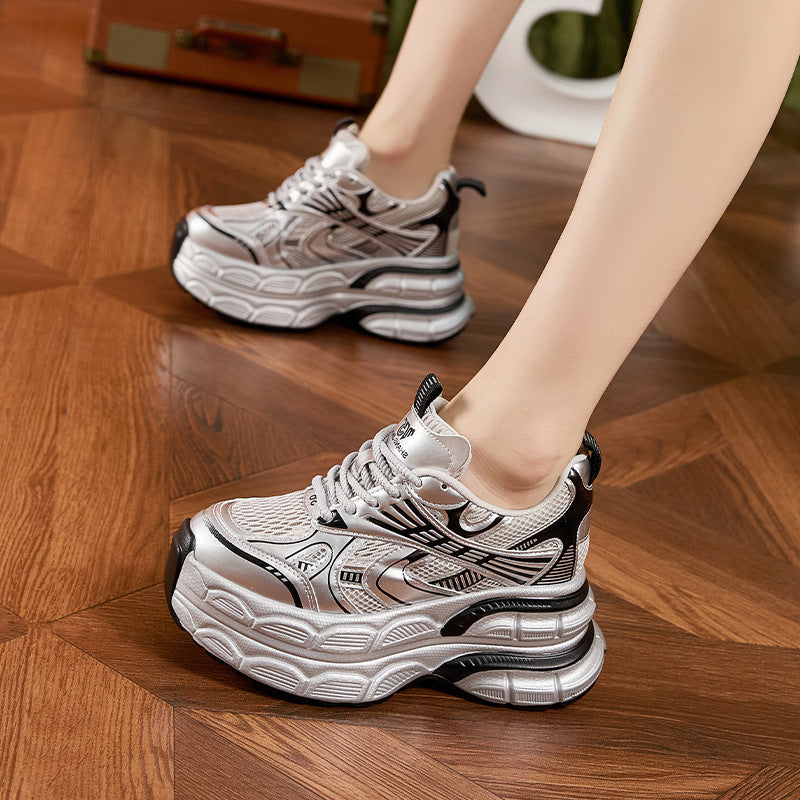 Women's Dad Summer Hollow Mesh Breathable Small Sneakers