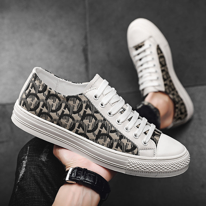 Men's Breathable Fashionable Versatile Summer White Slip-on Men's Board Shoes