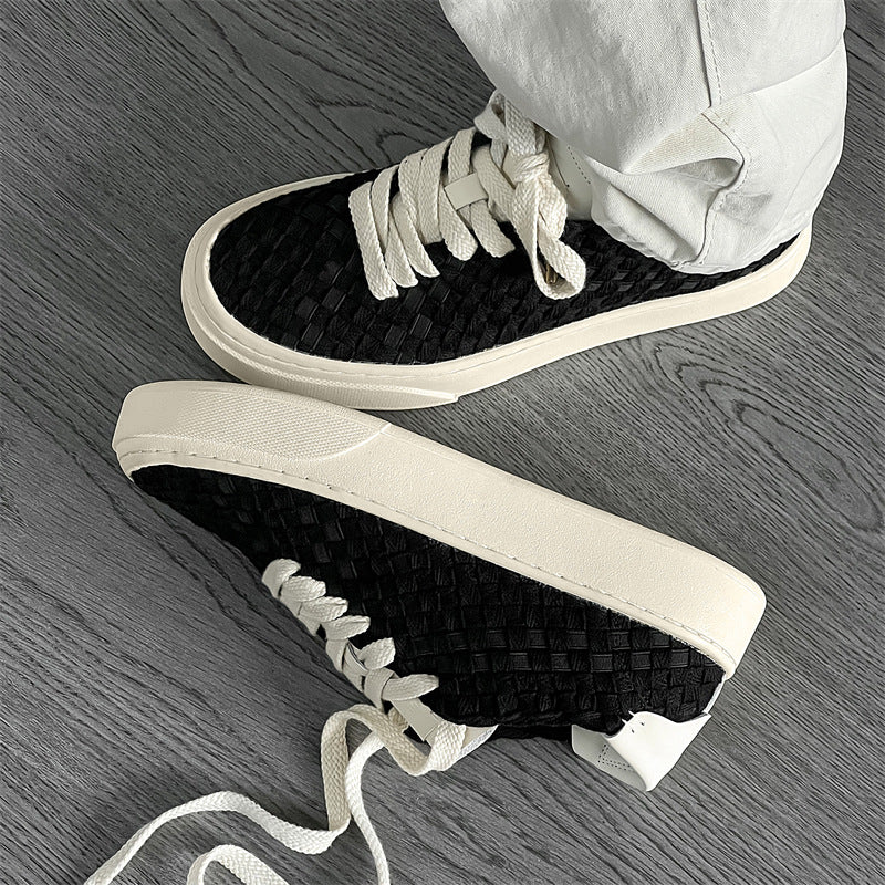 Woven Platform Summer Breathable Fashion Board Sneakers