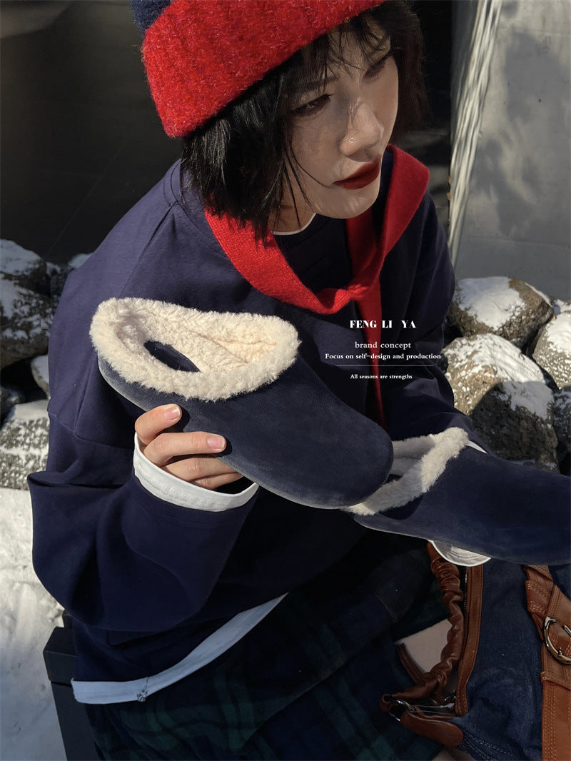 Women's Fashion Vintage Fleece-lined Warm Platform Casual Shoes
