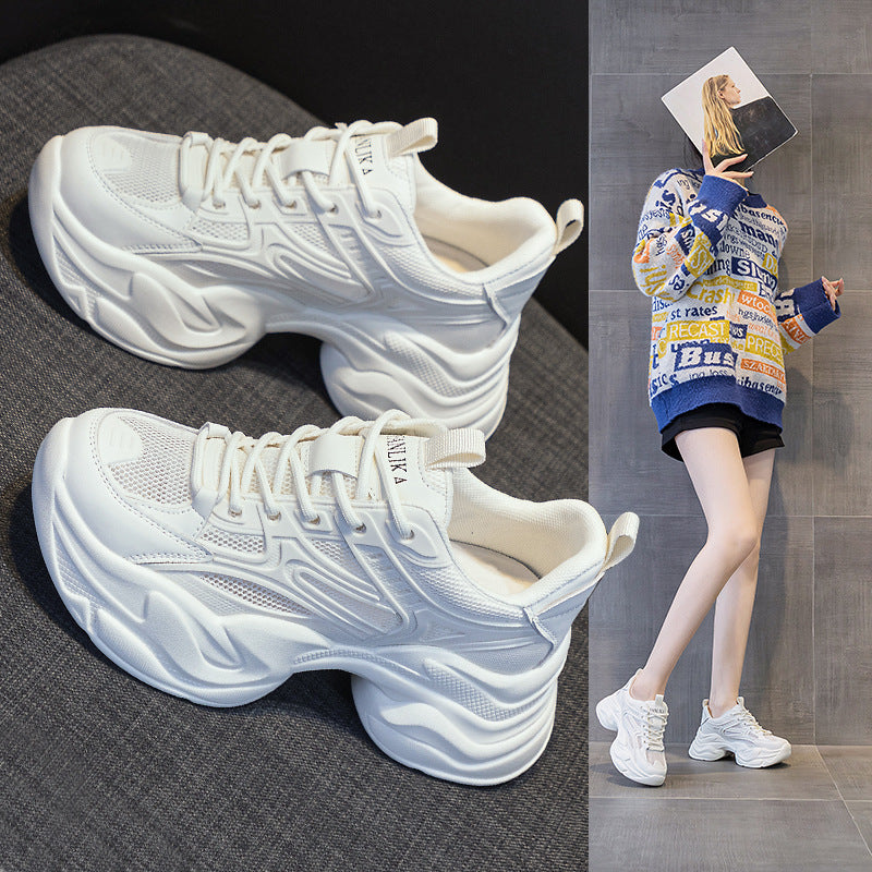 Women's Height Increasing Running Breathable Thick Bottom Men's Shoes