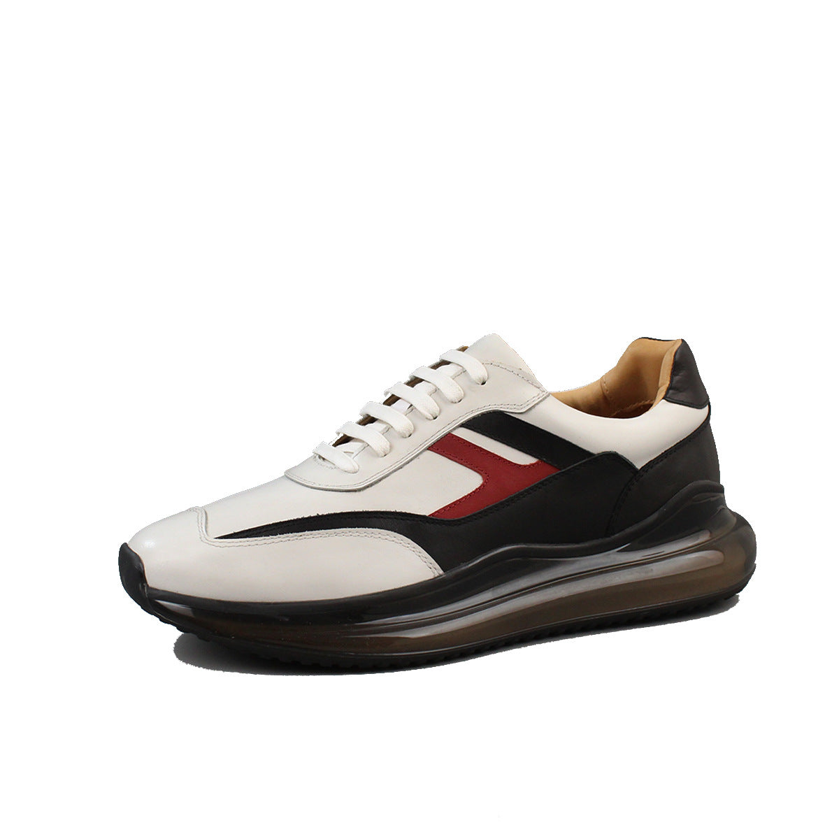 Men's Breathable White Outdoor Leisure Running Shock Sneakers
