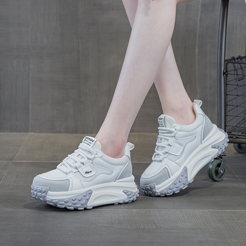Women's Increasing Insole Thick-soled Small Single-layer Daddy Casual Shoes