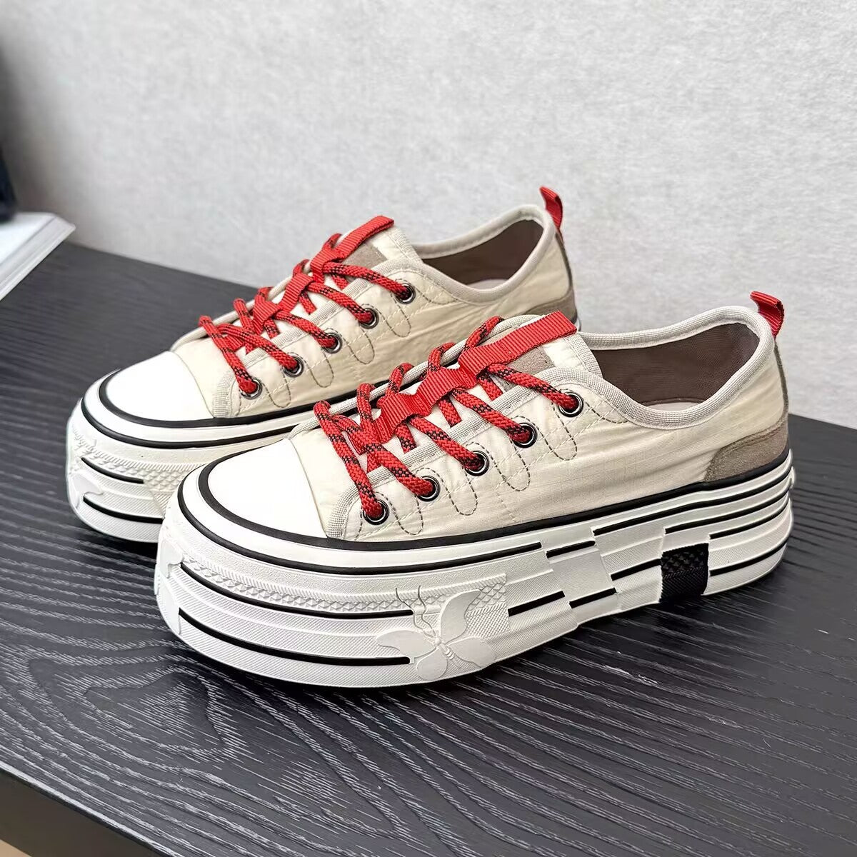 Women's Jack Purcell White Spring Thick Bottom Hight Increasing Board Versatile Men's Shoes