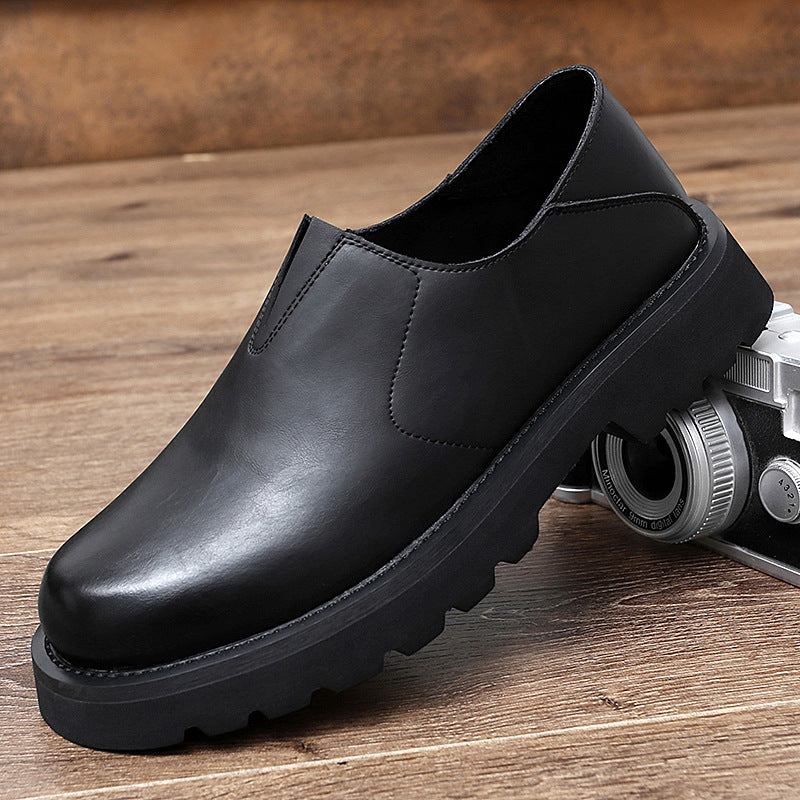 Men's Autumn Portable Outdoor Trendy Fashion Slip-on Men's Casual Leather Shoes