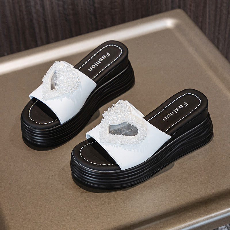 Women's Increasing Summer Wear Leisure Platform Thick Slippers