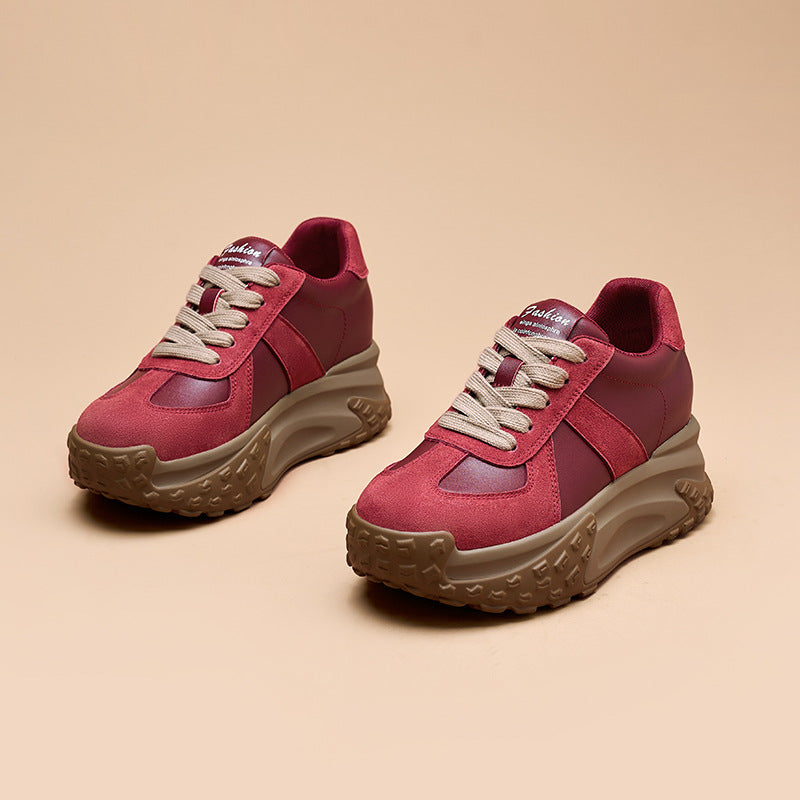 Women's Outdoor Wear Spring Thick Bottom Korean Style Height Increasing Women's Casual Shoes