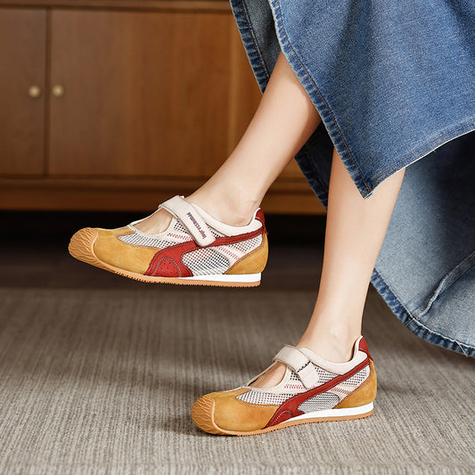 Women's Mesh Breathable Mary Jane Korean Hollow Casual Shoes