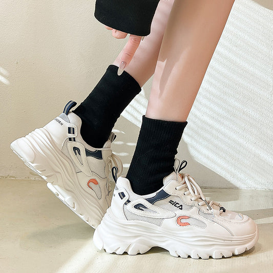 Women's Authentic Clunky Fashionable Spring Mesh Breathable Sneakers