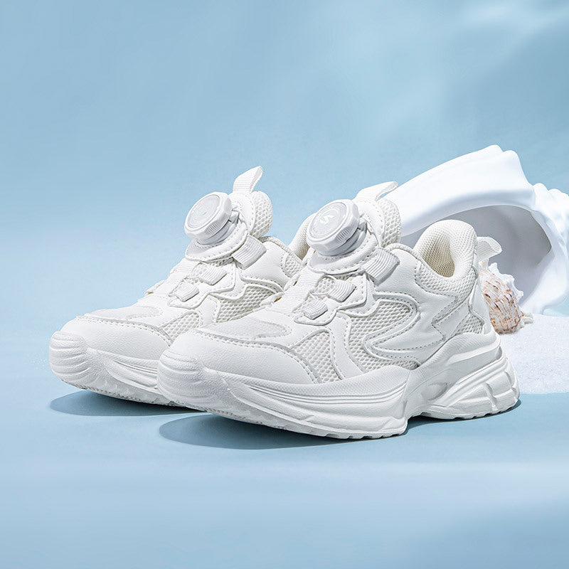 Children's Beautiful Spring White Mesh Boy Kid's Sneakers