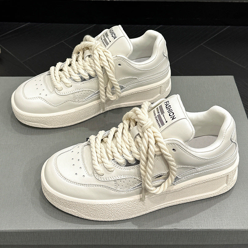 Women's White Autumn Sports Fashion Color Matching Casual Shoes