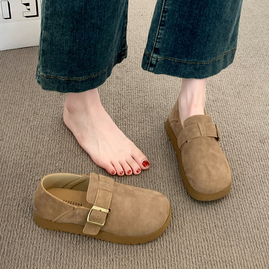 Women's Matte Mori Style Flat All-inclusive Retro Casual Shoes