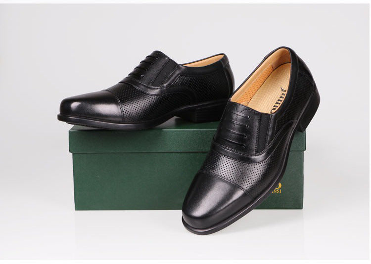 Men's Business Formal Summer Slip-on Derby Merit Leather Shoes